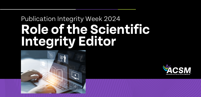 Role of the Scientific Integrity Editor, image of hands on a laptop keyboard and icons that indicate publishing