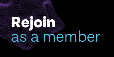 rejoin as a member on a black and purple background